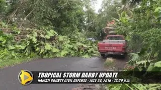 Tropical Storm Darby Civil Defense Update 12:30 pm (July 24, 2016)