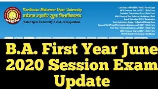Vmou BA first year June 2021 Exam Date/vmou june 2020 exam date/