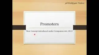 Definition of Promoters- Explained by CS Harshita Kant