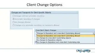 SAP BASIS COURSE: Lec 34. System and Client options.