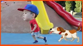 Smiling boy swinging on a rope at indoor playground! #swinging #swing #ropehero