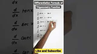 differentiation of sinx | differentiation of cosx | differentiation of tanx | Trigonometry 