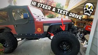 Old School Jeep Build (Part 11) | High Steer Knuckle & Test Drive!