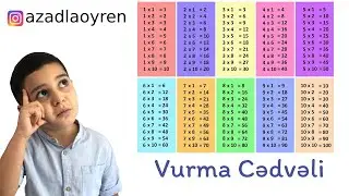 😎 Vurma cədvəlini öyrənək (instagram: https://www.instagram.com/azadlaoyren/) @azadlaoyren