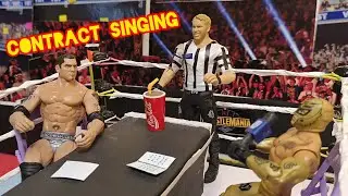 Contract singing Batista vs Ray Mysterio  With Action Figure