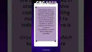 CPC Exam Prep Questions - Modifiers  