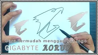 Draw the latest Gigabyte Aourus Logo easily & quickly | How to draw Gigabyte Aourus Logo