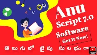 Telugu Anu font software installation and typing tutorial