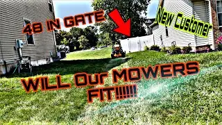 Brand New Customer Has A Very Overgrown Yard/ 48 IN Gate Will The Scag Fit!!!!! Let’s See