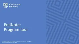 EndNote: Program tour