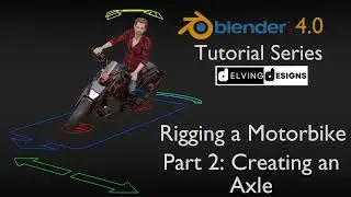 Blender 4.0 Tutorial Series: Rigging a Motorbike - Part 2/10: Creating an Axle and Ground Sensors