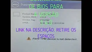 Alert! TPM device is not detected Dell Vostro 14-3468