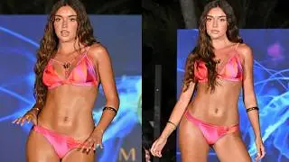 Presley Elise walks the runway for Meduza Fashion Designs during Miami Swim Week