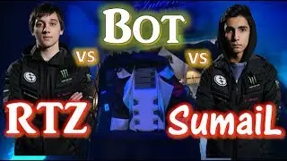 Arteezy & SumaiL 1vs1 BOT AI - RTZ Rage Epic - The International 2017 Dota 2