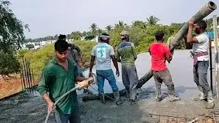 roof slab concrete work amazing #concreteslab#constrction#roofslab #roofslabconcrete#viral#youtube