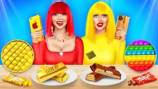 Tantangan Coklat Kaya vs Bangkrut | Pertarungan Gadis Lucu Makanan Kaya vs Normal oleh RATATA POWER