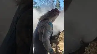 Cooking on a local cooker.