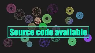 5 minutes of beautiful spirographic drawings in p5.js (source code in description)