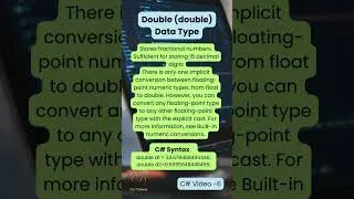 double data type with c# syntax| C# Tips and Tutorials
