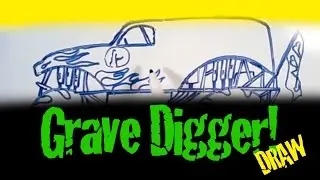 GRAVE DIGGER MONSTER TRUCK DRAW!!!