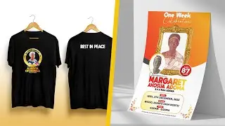 One Week Poster & Funeral T Shirt Design in Photoshop