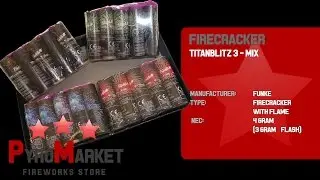 Funke Titanblitz 3 Mix - Titan Böller mit Vorbrenner Bengal Firecracker / CE F3 / PYROMARKET