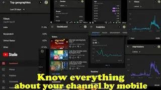 All about YouTube studio..know everything about your channel by mobile