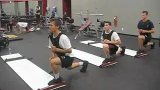 Hockey Training-Split Squat-to-Slideboard