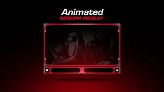 Animated Red Webcam Overlay Template for Streamers