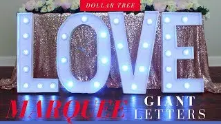 Easy Steps To Make Large Marquee Letters | Dollar Tree Marquee Letters DIY