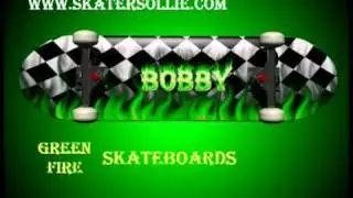 Green fire skateboard decks