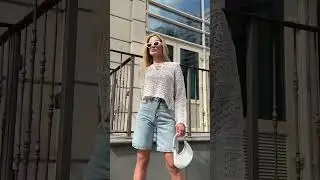 Шорты бермуды джинс голубой