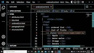 Episode 7 = Explanation of ordered in html