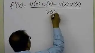 Chapter 02.01: Lesson: Quotient Rule of Differentiation: Example