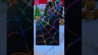 DIY Halloween Special Spider Net👻Halloween Craft Idea 🎃🕸️🕷️