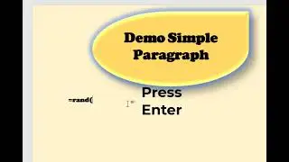 demo simple paragraph create in ms word trisks