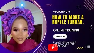how to make a ruffle turban.