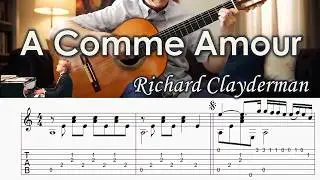 A Comme Amour (가을의 속삭임) / Richard Clayderman -  Fingerstyle Guitar | TAB