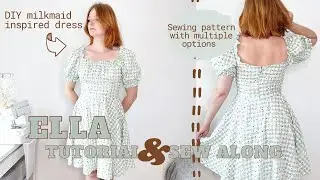 How to Sew a vintage inspired milkmaid dress // Ella Pattern Tutorial and Sew along!
