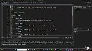 C# Programming - SWITCH STATEMENT APPLICATION