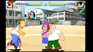 Mugen 1.0 Request#25(2022) - Homer/Blossom(Doomguy) vs Peter/Buttercup(Doomguy) (Watch Mode)