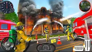 Fire Truck City Rescue Simulator - 911 US Emergency Fire Truck Driving 3D - Android Gameplay