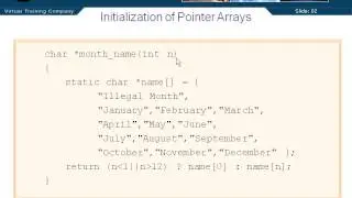 06 10 Initialization of Pointer Arrays | C Tutorial