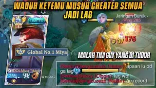 KETIKA GW KETEMU CHEATER SATU TIM JADI LAG SEMUA! - MLBB