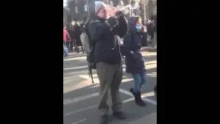 Константин, трубач из Харькова. 18.02. Институтская, Киев.