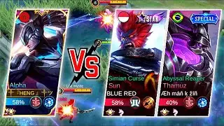 Alpha Vs Thamuz and Hero Son ~ Alpha Top Global Build ~ MLBB