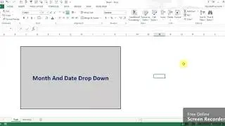 Drop Down for Month and Date