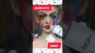 blue red eye makeup asmr❤💙makeover asmr animation