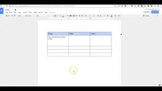 A few tips on using tables in Google Documents