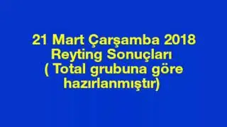 21 Mart 2018 Çarşamba Reyting Sonuçları